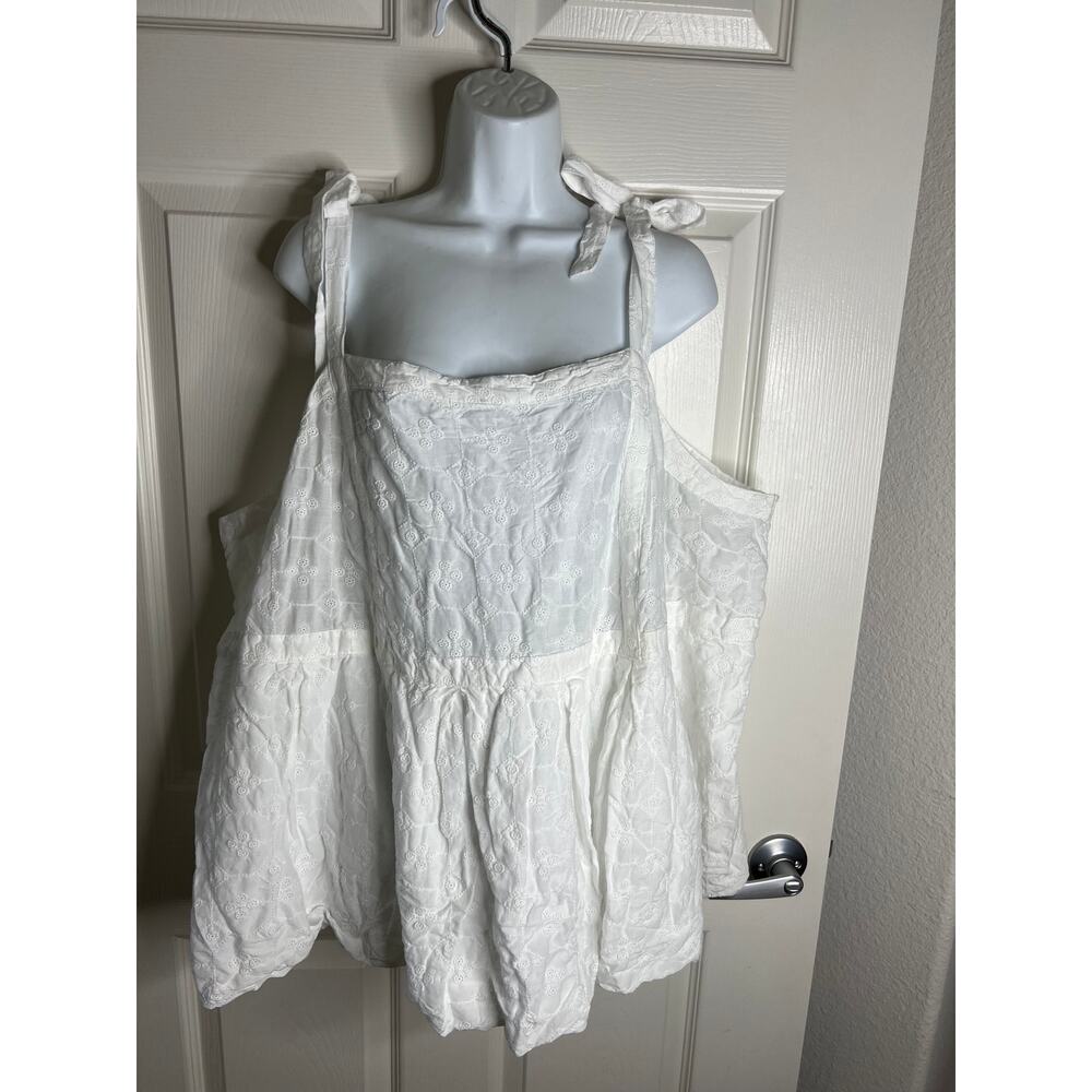 Old Navy Women's Textured Tank Blouse White NEW ~ Size 4X